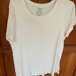 Faded Glory White Relaxed Short Sleeve Tee